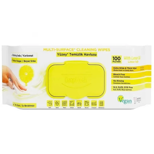Серветки вологі для очищення поверхонь 100шт Deep Fresh LEMON