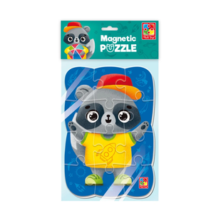 Пазли магнітні 12ел А5 Малюк зможе Єнот (Vladi Toys)