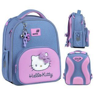 Рюкзак шкільний каркасний для дівчинки Kite Education 556 Hello Kitty 38*30*14см блакитний