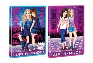 Папка для праці пластикова на блискавці А4 Kidis Super Model з глітером