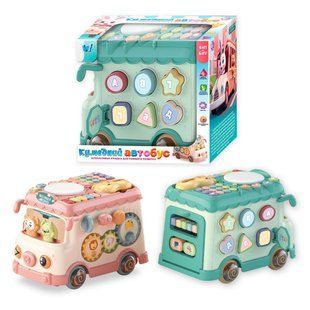 Розвивальний автобус WToys підсвічування, пальчикові ігри, сортер