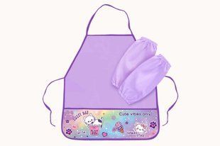 Фартушок для творчості з нарукавниками Kidis Котик 60*50см KD3067