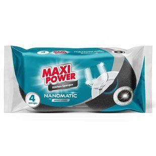 Губка кухонна 4шт Nanomatic MAXI POWER