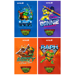 Блокнот А6 50арк., без лініювання, м'яка обкладинка Kite Ninja Turtles