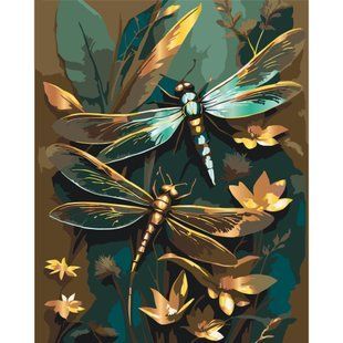 Картина за номерами 40*50см Блискучі бабки Art Craft з металізованими фарбами