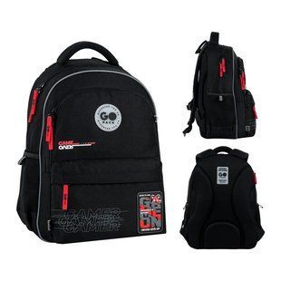 Рюкзак шкільний для хлопчика GoPack Education 182M Born To Win 41*29*17см чорний