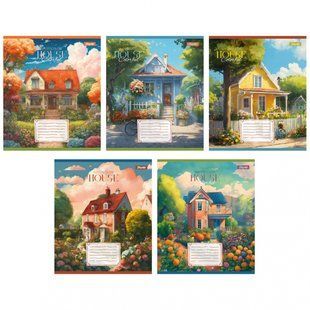 Зошит шкільний 1Вересня 48 аркушів клітинка House colorful (10)