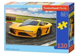Пазли 120ел 32*23см Жовтий спортивний автомобіль Castorland
