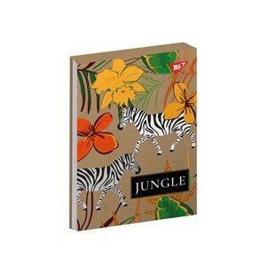 Блокнот А6 80арк., в клітинку, тверда обкладинка, крафт Yes Jungle