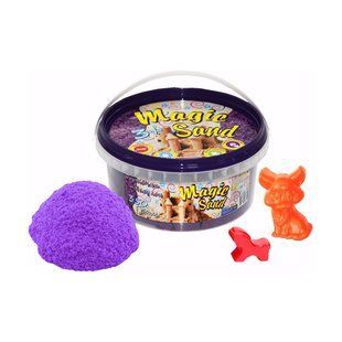 Кінетичний пісок Magic sand бузкового кольору у відрі 0,350 кг, Strateg