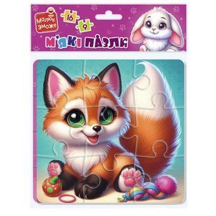 Пазли м'які Малюк зможе Зайчик та лисичка А4 Укр Vladi Toys