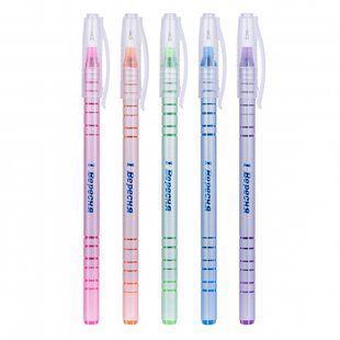 Ручка масляна 1Вересня Flower Pearl Coated 0,5мм синя (30)